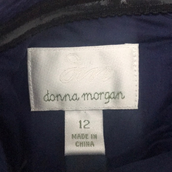 Navy Blue Donna Morgan Strapless Dress. Size 12. - Picture 6 of 6